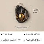 Applique Murale Led Élégante Design Minimaliste Black / Cold White Applique Chambre
