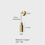 Applique Murale Led Élégante Design Minimaliste. G-Or / Blanc Chaud (2700-3500K) Chambre