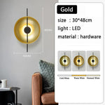 Applique Murale Led Élégante Design Minimaliste Or / Trois Couleurs Chambre