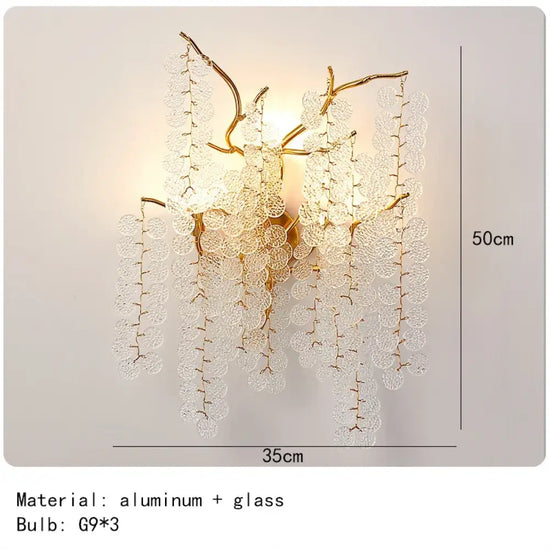 Applique Murale Led Élégante Dorée Design Luxe B-1 / 5000K Applique Chambre