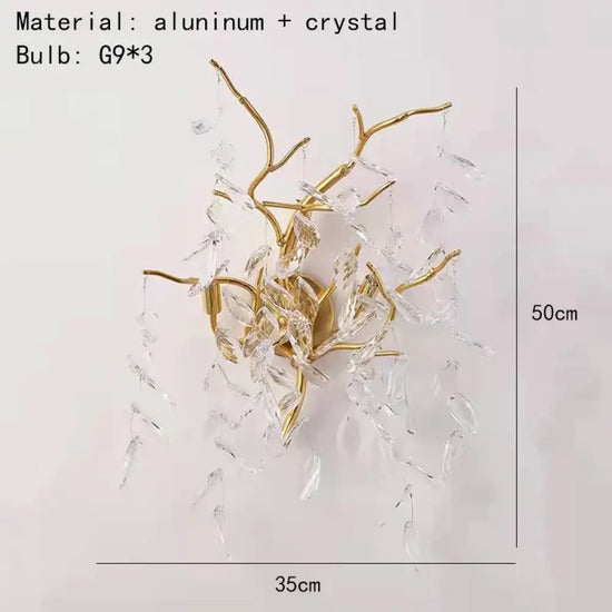 Applique Murale Led Élégante Dorée Design Luxe C-1 / 4000K Applique Chambre