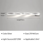 Applique Murale Led Élégante Et Design. Argent D70Cm / Blanc Chaud Chambre