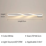 Applique Murale Led Élégante Et Design. Blanc D70Cm / Chaud Chambre