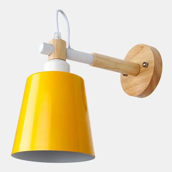 Applique Murale Led Élégante Et Design Moderne Jaune Sans Ampoule Chambre