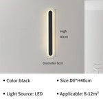 Applique Murale Led Élégante Et Design Urbain Black 40Cm / Tricolor Light Applique Chambre