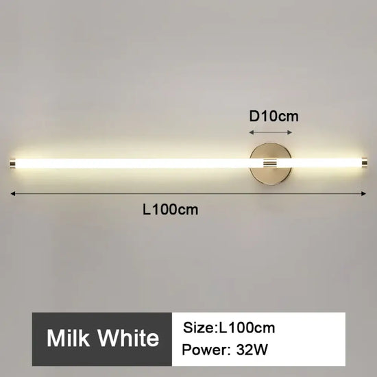 Applique Murale Led Élégante Et Moderne. L100Cm 32W / Blanc Chaud Chambre