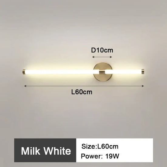 Applique Murale Led Élégante Et Moderne. L60Cm 19W / Blanc Chaud Chambre