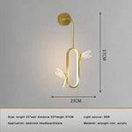 Applique Murale Led Élégante Et Moderne Libellule D’or / Lumière Chaude 26W Applique Chambre