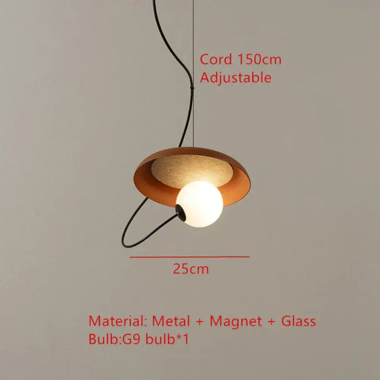 Applique Murale Led Élégante Géométrique Contemporaine. B-Orange 25Cm / White Light Chambre