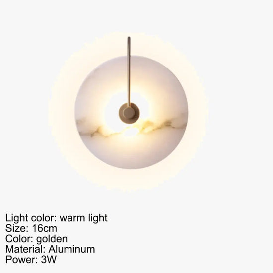 Applique Murale Led Élégante Luxueuse Dorée 16 Cm Applique Chambre