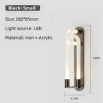 Applique Murale Led Élégante Minimaliste Design. Noir-Petit Chambre