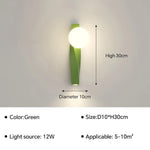 Applique Murale Led Épurée Minimaliste Scandinave C- 30Cm Vert / Lumière Tricolore Chambre