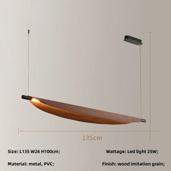 Applique Murale Led Épurée Naturelle Bois Brut. Lampe À Suspension L / Lumière Chaude 3000K Chambre