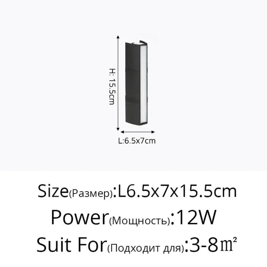 Applique Murale Led Étanche Luminaire Design Élégant Chambre