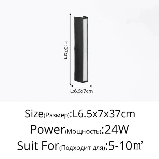 Applique Murale Led Étanche Luminaire Design Élégant Chambre