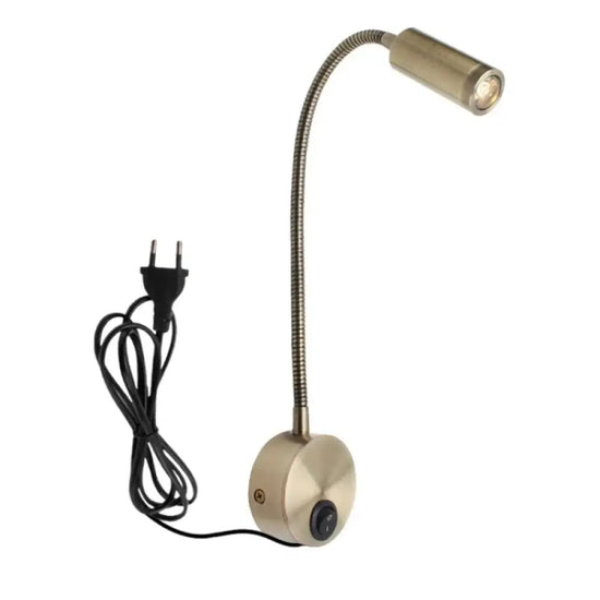 Applique Murale Led Flexible Élégante Télécommandée Bronze Vert / Prise Britannique Blanc