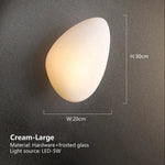 Applique Murale Led Galets Scandinave Élégante Minimaliste. Crème-Grand / Lumière Blanche Chambre