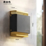 Applique Murale Led Industrielle Minimaliste Élégante. Noir Chambre