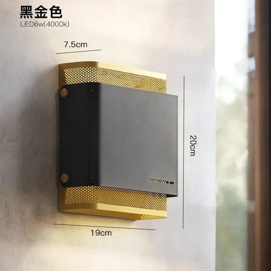 Applique Murale Led Industrielle Minimaliste Élégante. Noir Chambre