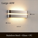 Applique Murale Led Inox Design Extérieur Étanche M-40W / Blanc Chaud 3000K Chambre