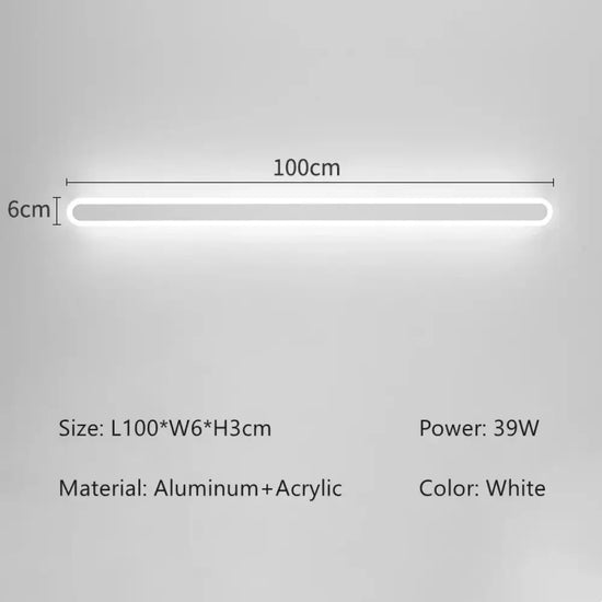 Applique Murale Led Intelligente Connectée Blanc L100Cm / Gradation App Rc Applique Chambre