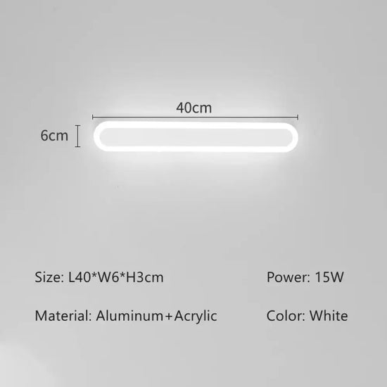 Applique Murale Led Intelligente Connectée Blanc L40Cm / Gradation App Rc Applique Chambre