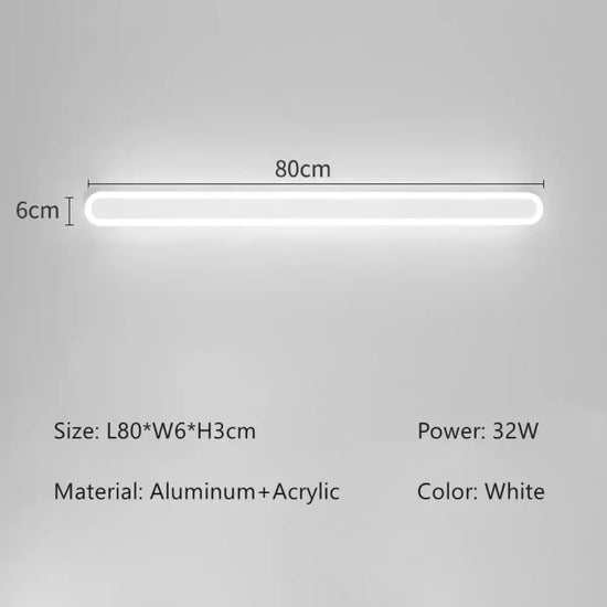 Applique Murale Led Intelligente Connectée Blanc L80Cm / Gradation App Rc Applique Chambre