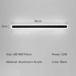 Applique Murale Led Intelligente Connectée Noir L80Cm / Gradation App Rc Applique Chambre