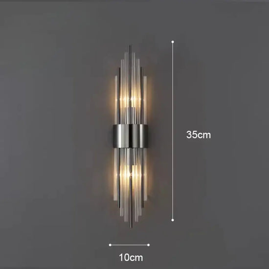 Applique Murale Led Luxueuse Or Élégante. Un Noir De 35 Cm / Blanc Chaud (2700-3500K) Chambre