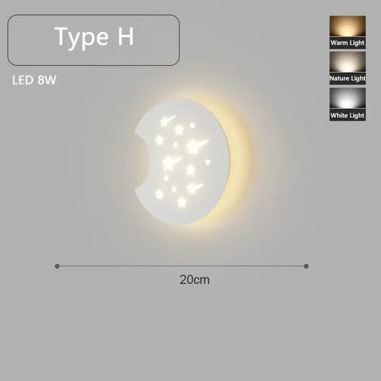 Applique Murale Led Moderne Design Élégant Tapez H / 3 Température De Couleur Chambre
