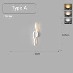 Applique Murale Led Moderne Design Élégant Type A / 3 Température De Couleur Chambre