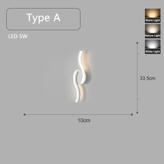 Applique Murale Led Moderne Design Élégant Type A / 3 Température De Couleur Chambre