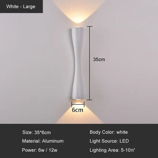 Applique Murale Led Moderne Design Épuré Et Pratique. Blanc Grand / Chine Froid (5 500-7 000 K) |