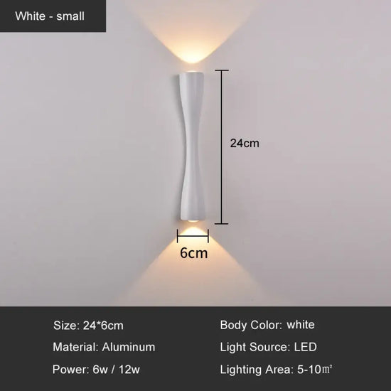 Applique Murale Led Moderne Design Épuré Et Pratique. Blanc Petit / Chine Chaud (2700-3500K) | 6W