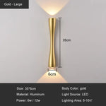 Applique Murale Led Moderne Design Épuré Et Pratique. Or Grand / Chine Blanc Chaud (2700-3500K) |