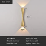 Applique Murale Led Moderne Design Épuré Et Pratique. Or Petit / Chine Blanc Chaud (2700-3500K) |