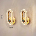 Applique Murale Led Nordique Élégante Minimaliste. B Ovale 1 Paire / Lumière Blanche Chambre