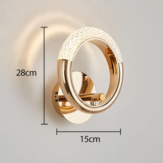 Applique Murale Led Nordique Élégante Minimaliste. Bague C 15Cm / 3 Couleurs Claires Chambre