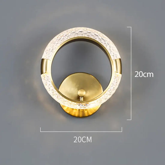 Applique Murale Led Nordique Élégante Minimaliste. D 20Cm / Lumière Blanche Chambre