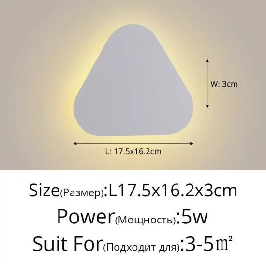 Applique Murale Led Nordique Élégante Moderne Blanc L17X16Cm 5W / Chaud (2700-3500K) Chambre
