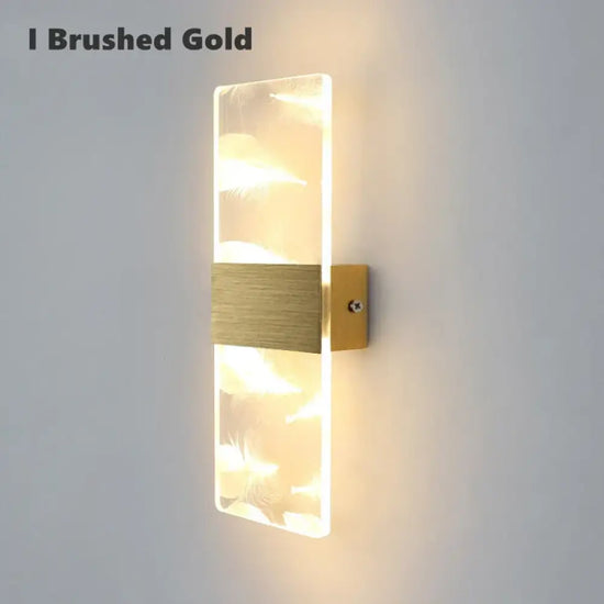 Applique Murale Led Nordique Élégante Moderne Chic. J’ai Brossé L’or / Blanc Chaud