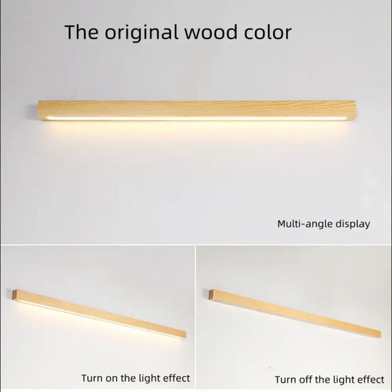 Applique Murale Led Noyer Design Élégant Chambre