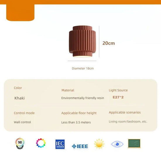 Applique Murale Led Originale Design Vent Crème. G / Blanc Froid (6000K) Chambre