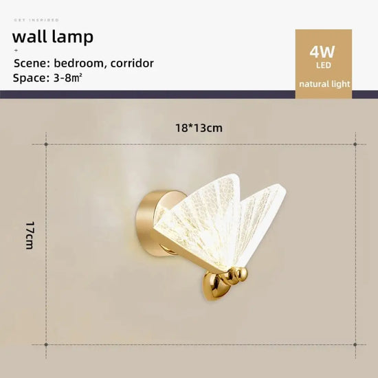 Applique Murale Led Papillon Élégante Design Lumineux Chambre