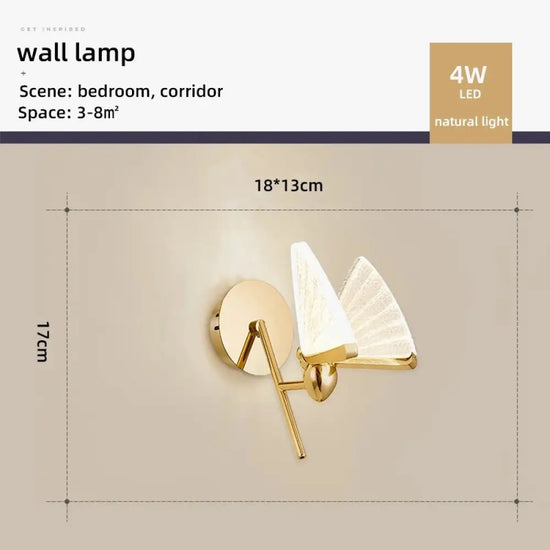 Applique Murale Led Papillon Élégante Design Lumineux Chambre