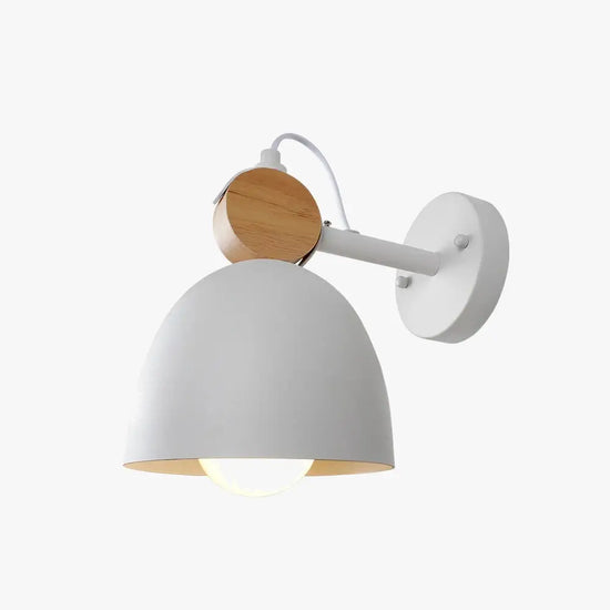 Applique Murale Led Ronde Design Bois Naturel Chambre