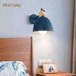 Applique Murale Led Ronde Design Bois Naturel Chambre