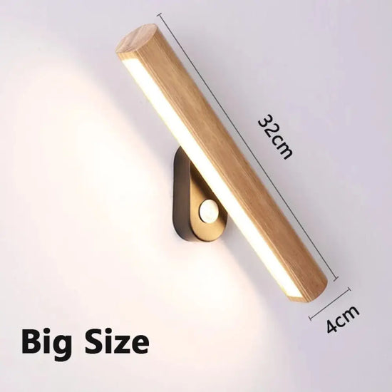 Applique Murale Led Rotatives Bois Design Naturel Wdw008-320 Chambre