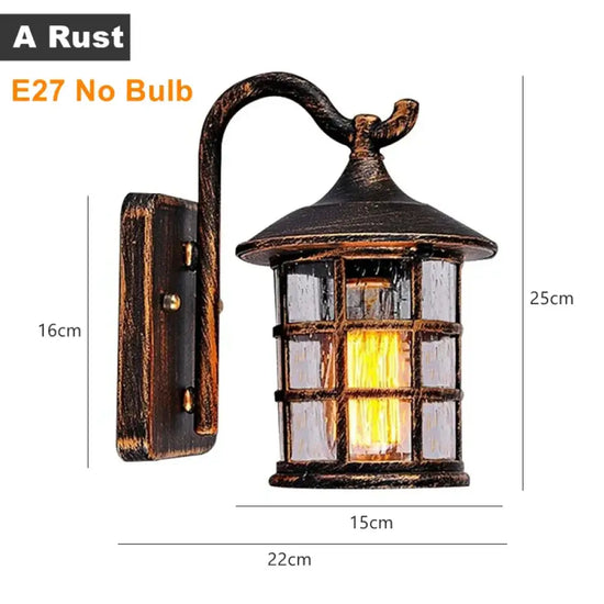 Applique Murale Led Rustique Design Élégant Ae Rouille / Pas D’ampoule Chambre