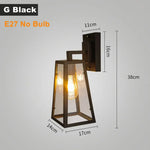 Applique Murale Led Rustique Design Élégant G Noir / Pas D’ampoule Chambre